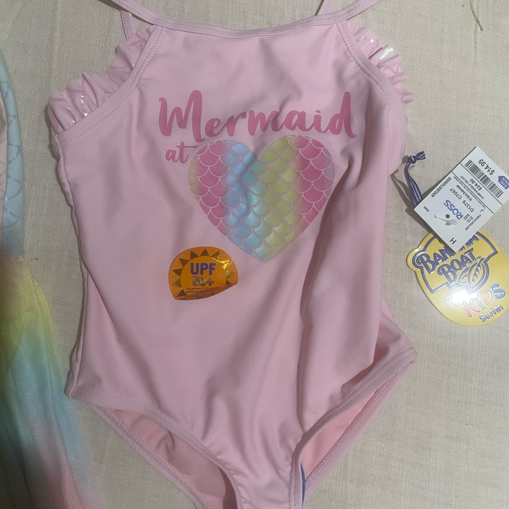 Banana Boat Mermaid Swim Set Girls 6 - Picture 2 of 4